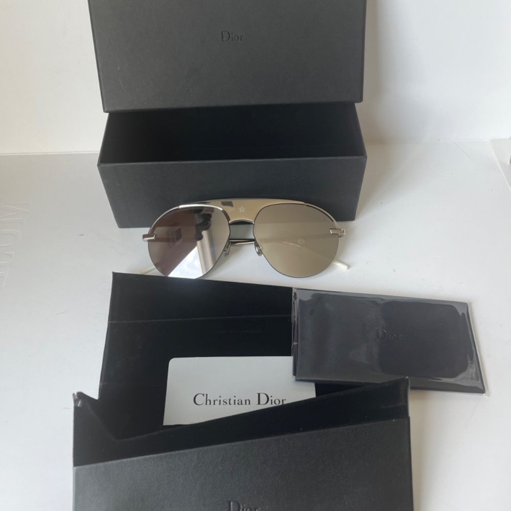 Dior Dio(r)evolution2 J5GQV Silver Grey Aviator Pilot Mirror Sunglasess - Picture 13 of 15